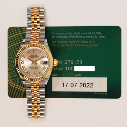 Rolex Lady Datejust 28mm Silver Roman Dial 279173 (2022)