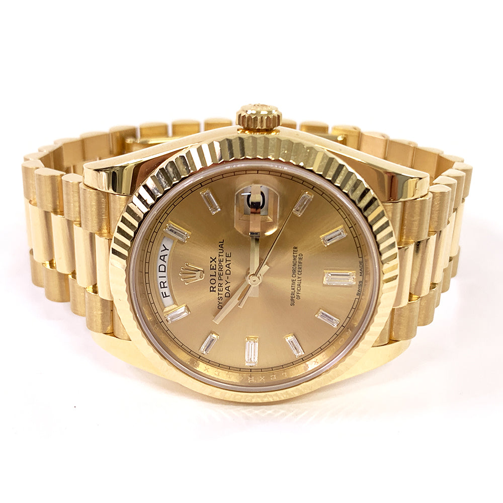 Rolex Day-Date 40mm Champagne Diamond Dial 228238