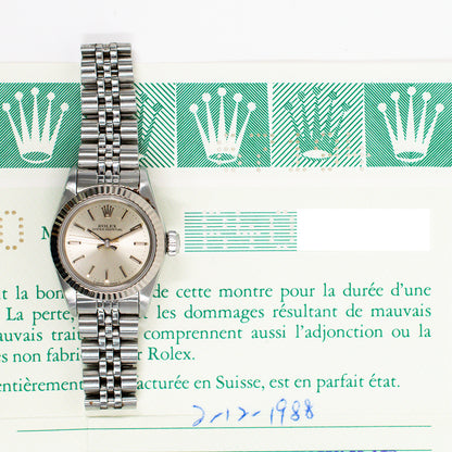 Rolex Oyster Perpetual 26mm Silver Dial 67194 (1998)