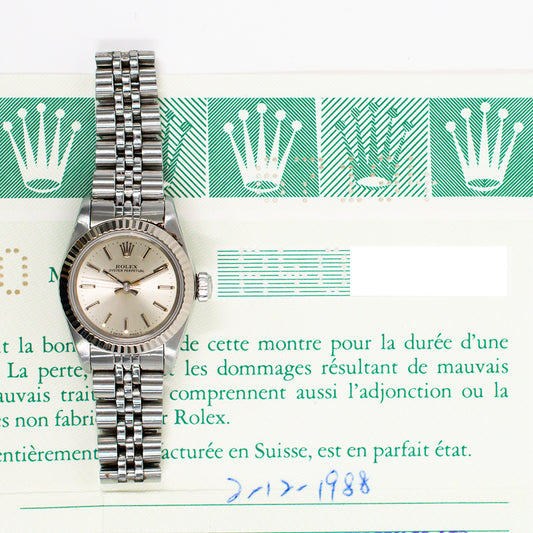Rolex Oyster Perpetual 26mm Silver Dial 67194 (1998)