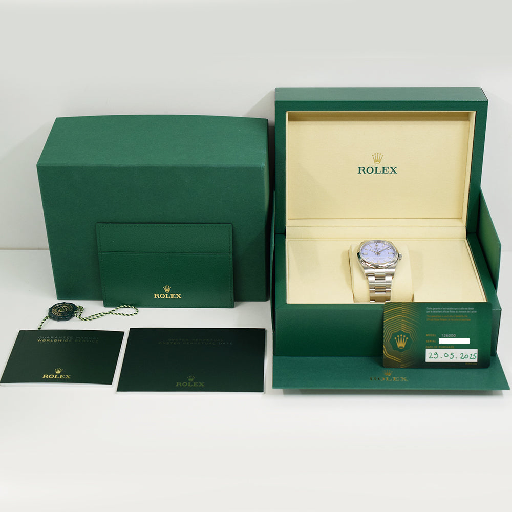 Rolex Oyster Perpetual 36mm Lavender Dial 126000 (2025)