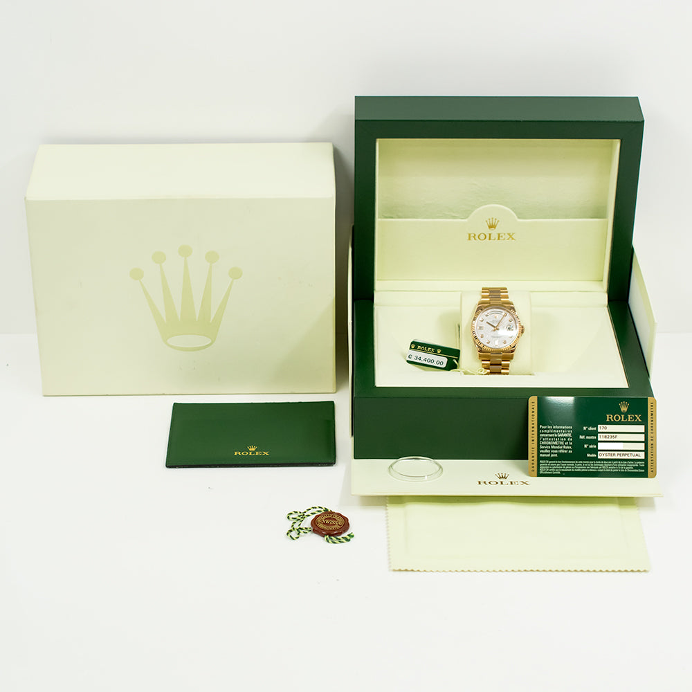 Rolex Day-Date 36mm Meteorite Diamond Dial 118235F