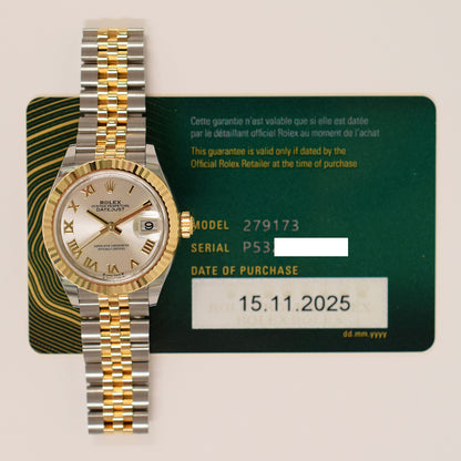 Rolex Lady Datejust 28mm Silver Roman Dial 279173 (2025)
