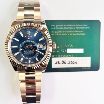 Rolex Sky-Dweller Blue Dial 336935