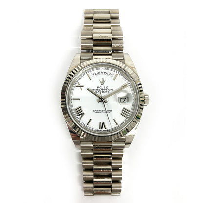 Rolex Day-Date 40mm White Roman Dial 228239