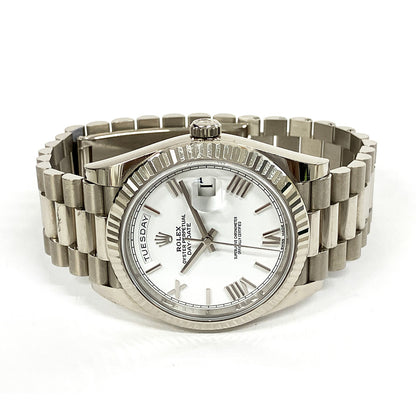 Rolex Day-Date 40mm White Roman Dial 228239