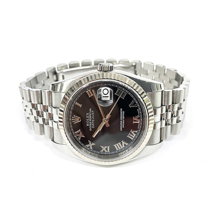 Rolex Datejust 36mm Black Roman Dial 116234