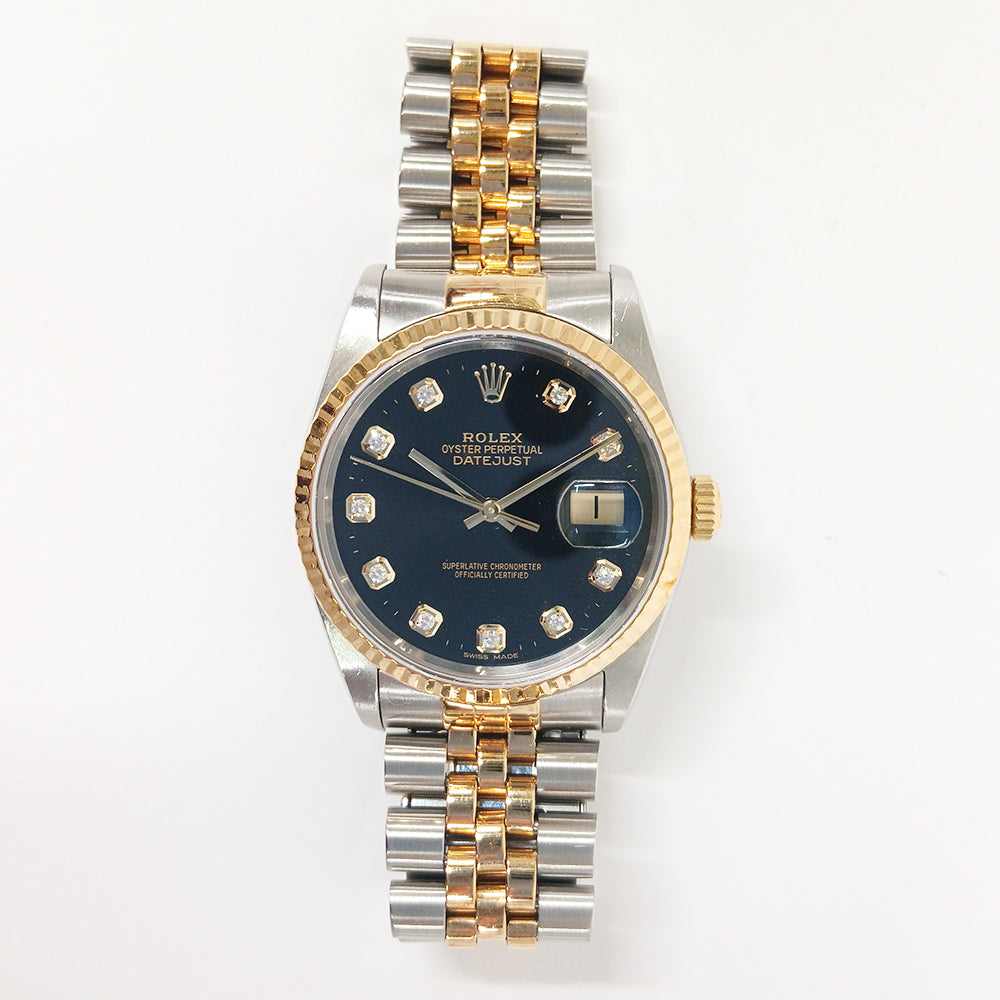 Rolex Datejust 36mm Black Diamond Dial 16233 (1990)