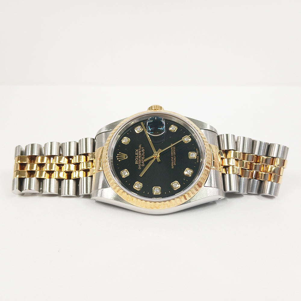 Rolex Datejust 36mm Black Diamond Dial 16233 (1990)