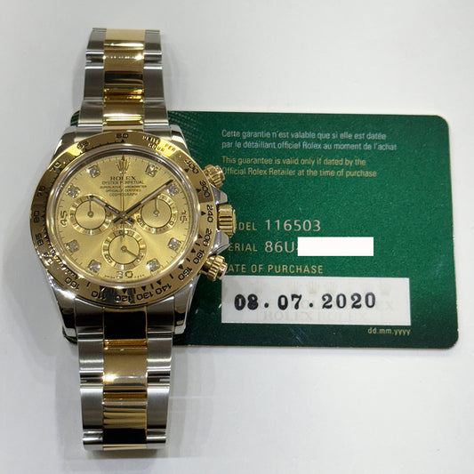 Rolex Daytona Champagne Diamond Dial 116503G (2020)