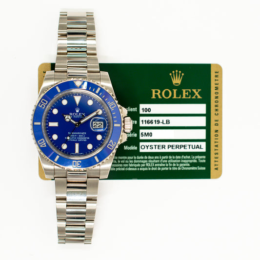 Rolex Submariner Date 40mm Smurf Dial 116619LB (2011)