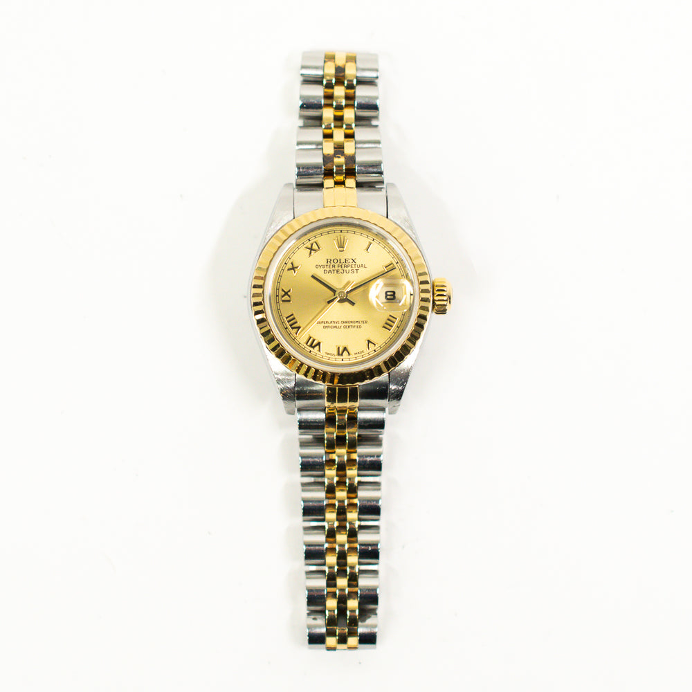 Rolex Lady Datejust 26mm Champagne Roman Dial 79173 (2001)