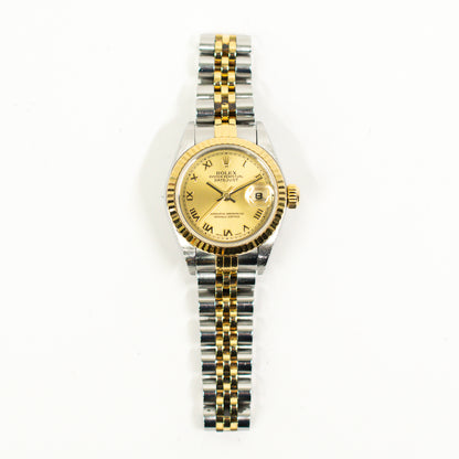 Rolex Lady Datejust 26mm Champagne Roman Dial 79173 (2001)