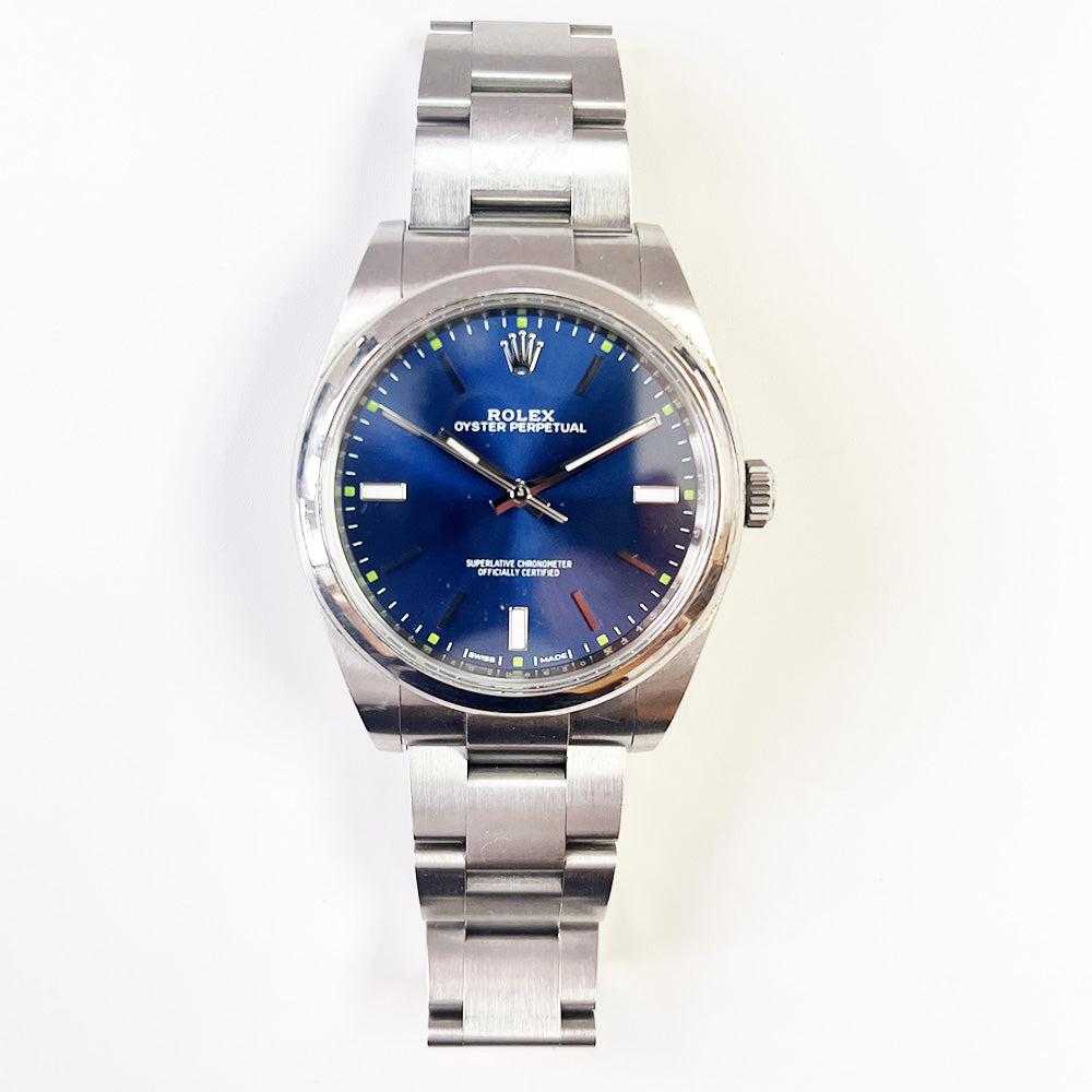 Rolex Oyster Perpetual 39mm Blue Dial 114300