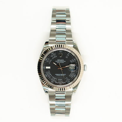 Rolex Datejust II Black Roman Dial 116334 (2013)