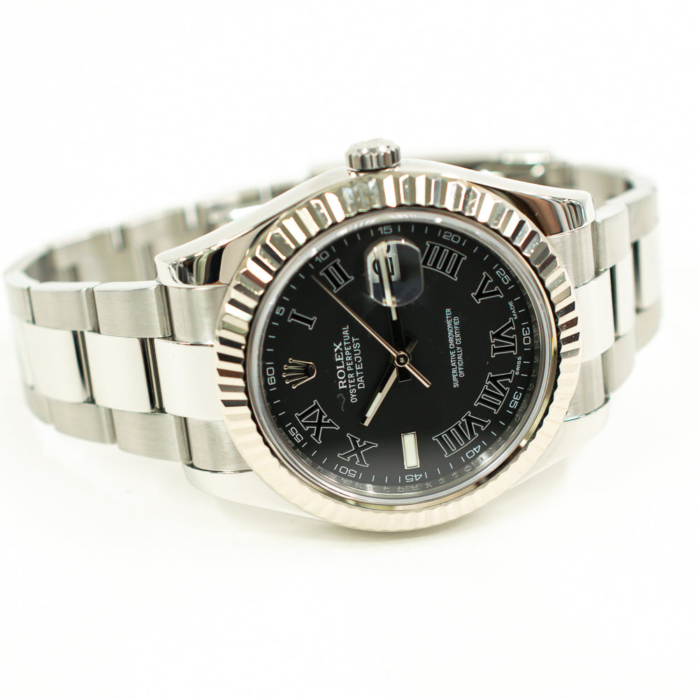 Rolex Datejust II Black Roman Dial 116334 (2013)