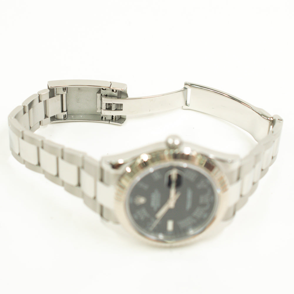 Rolex Datejust II Black Roman Dial 116334 (2013)
