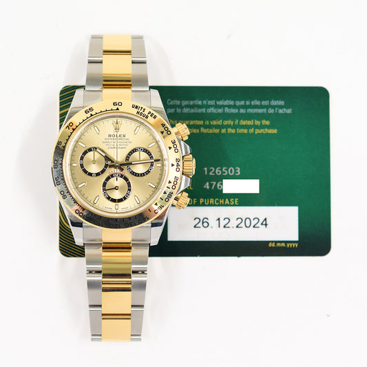Rolex Daytona Steel and Yellow Gold Champagne Dial 126503 (2024)