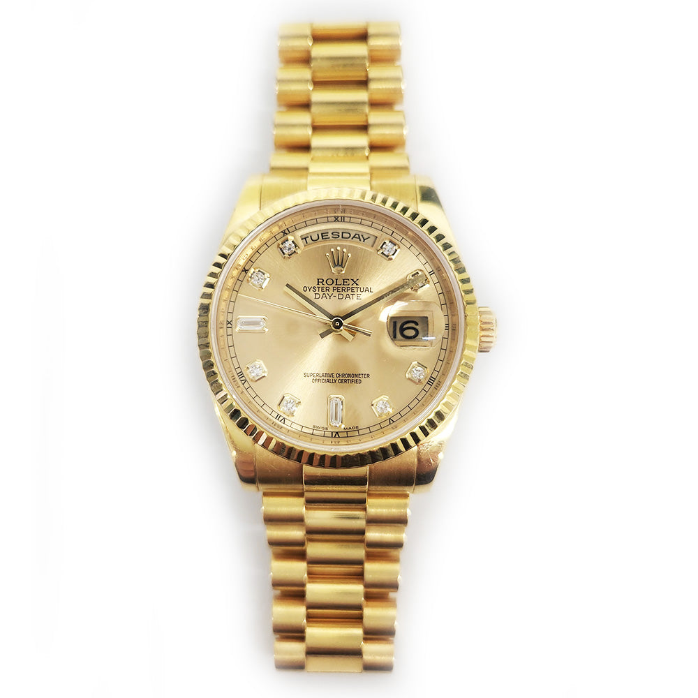 Rolex Day-Date "President" Champagne Diamond Dial 118238