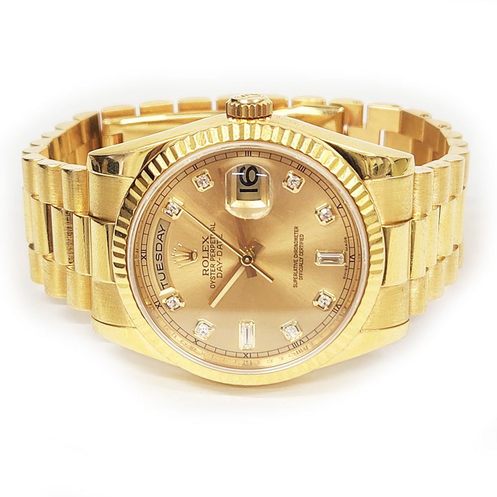 Rolex Day-Date "President" Champagne Diamond Dial 118238