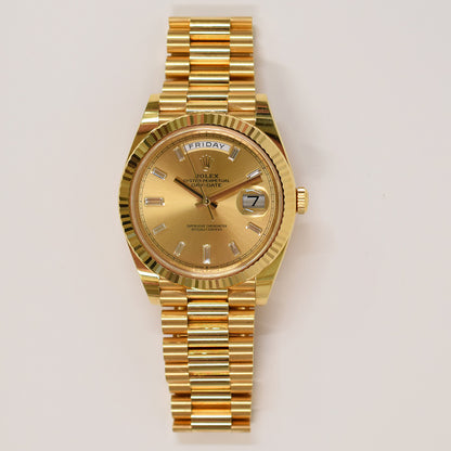 Rolex Day-Date 40mm Champagne Diamond Dial 228238A (2021)