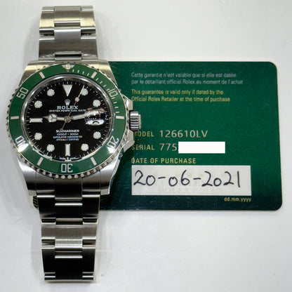Rolex Submariner Date 41mm "Starbucks" Dial 126610LV (2021)