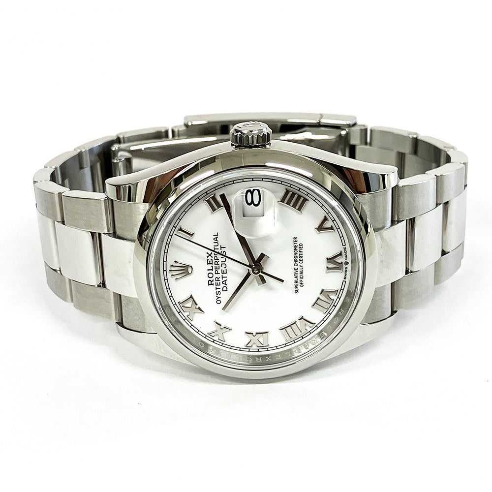 Rolex Datejust 36mm White Roman Dial 126200