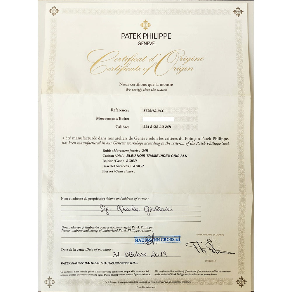 Patek Philippe 5726/1A‐014 (2019)