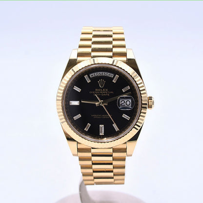 Rolex Day-Date 40mm Black Diamond Dial 228238A (2021)