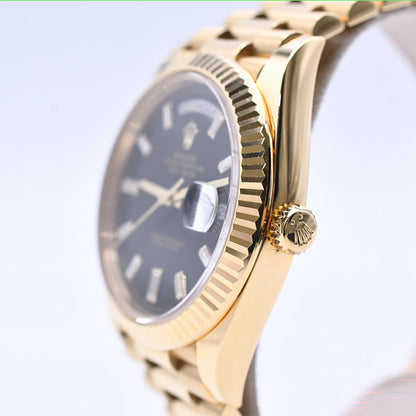 Rolex Day-Date 40mm Black Diamond Dial 228238A (2021)