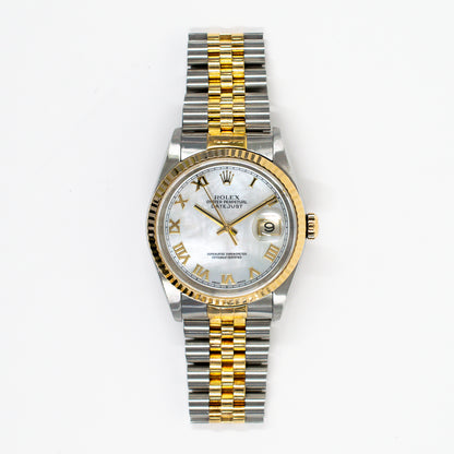 Rolex Datejust 36mm Mop Roman Dial 16233NR