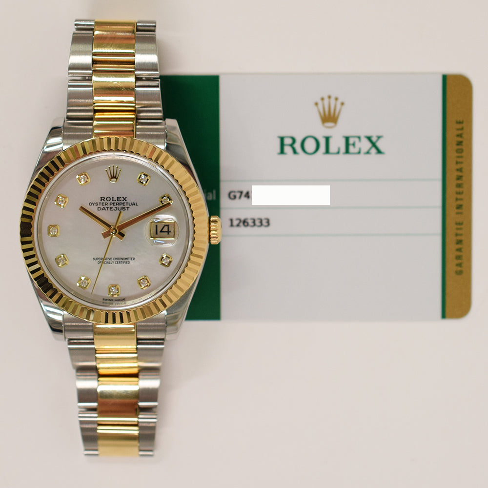 Rolex Datejust 41mm Mop Diamond Dial 126333G (2020)