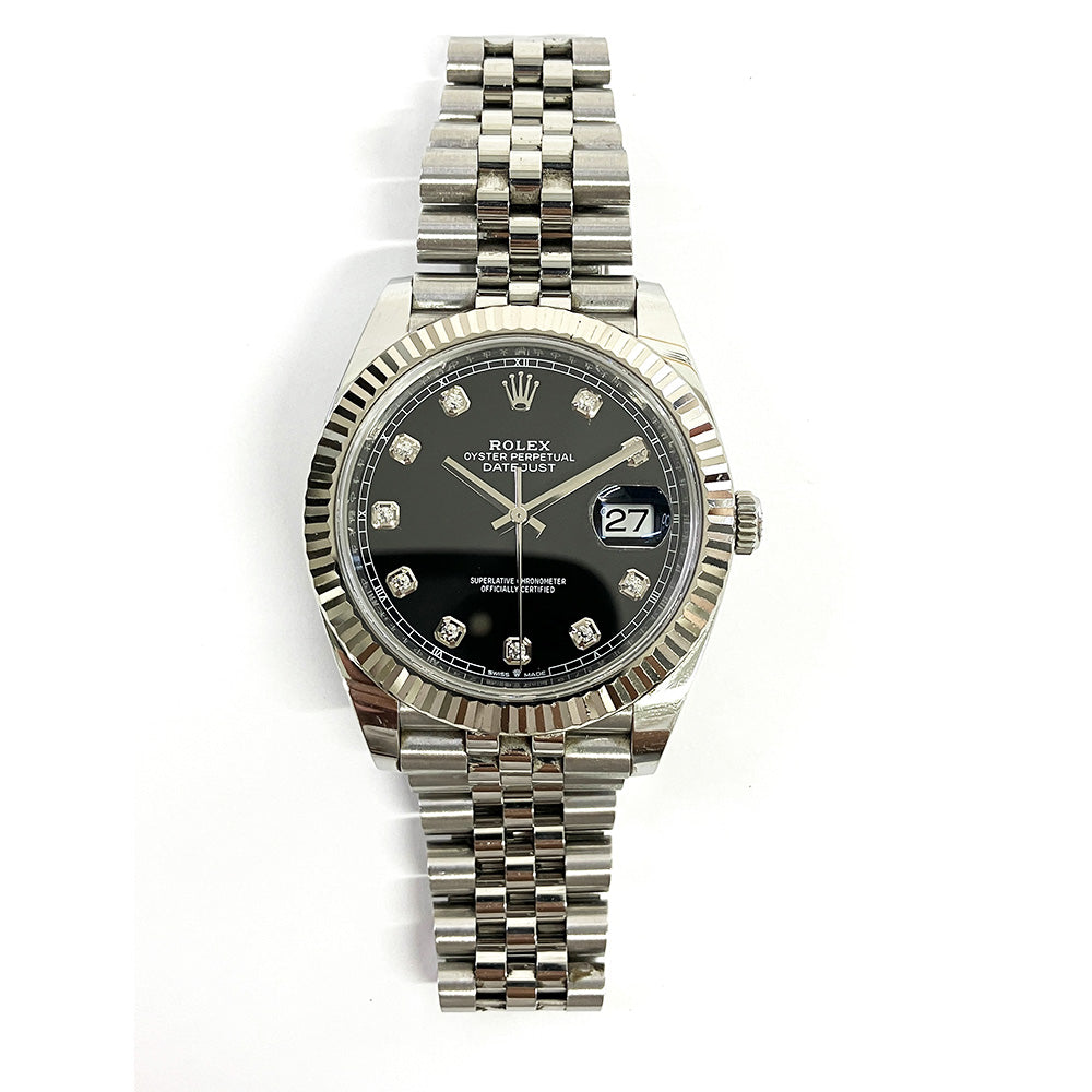 Rolex Datejust 41mm Black Diamond Dial Jubilee 126334