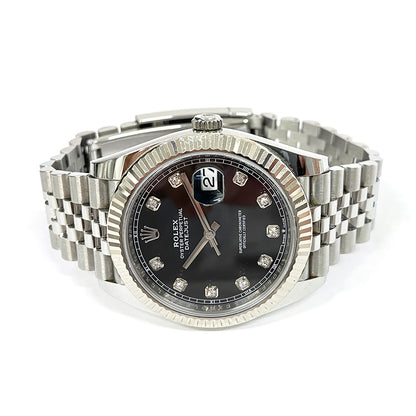 Rolex Datejust 41mm Black Diamond Dial Jubilee 126334