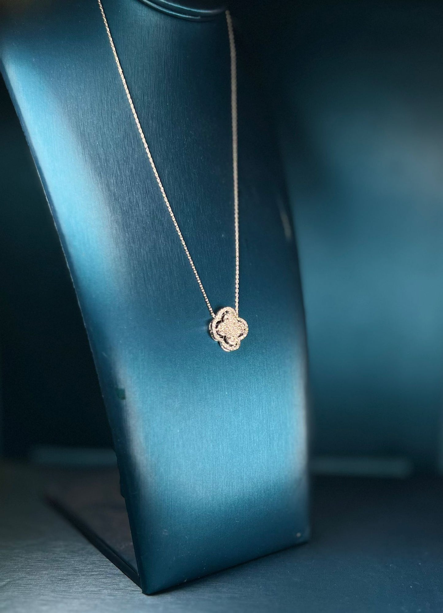 Layered Clover Diamond Necklace