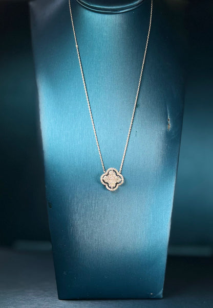 Layered Clover Diamond Necklace