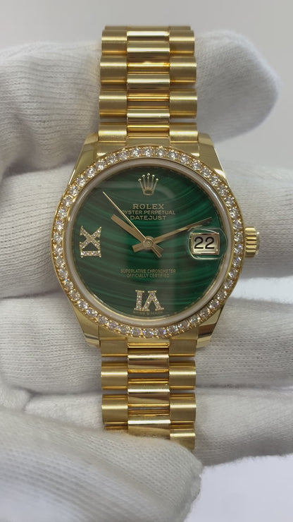 Rolex Datejust 31mm Malachite Roman Dial 278288RBR