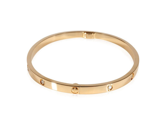 Cartier Love Diamond Bracelet In 18k Yellow Gold 0.21 CTW