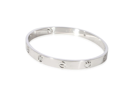 Cartier Love Diamond Bracelet In 18K White Gold 0.42 CTW