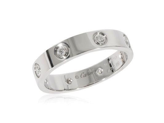 Cartier Love Diamond Band In 18k White Gold