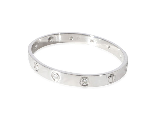 Cartier LOVE Diamond Bracelet In 18k 18 KT White Gold