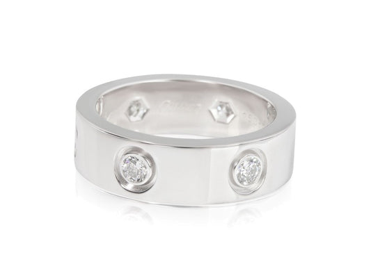 Cartier Love Diamond Ring In 18kt White Gold