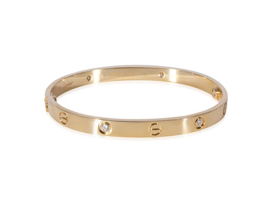 Cartier Love Diamond Bracelet In 18k Yellow Gold 0.42 CTW