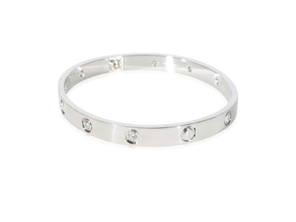 Cartier Love Diamond Bracelet In 18k White Gold 0.96 CTW