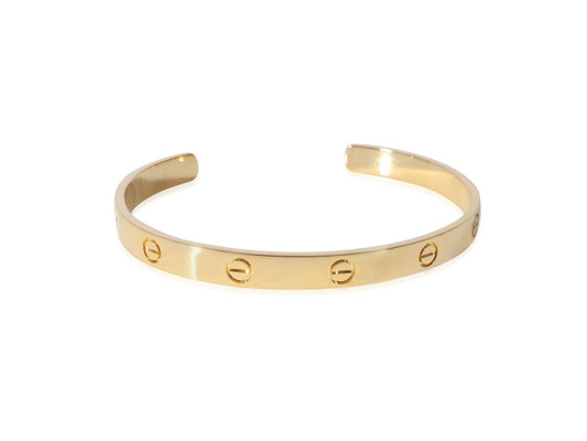 Cartier Love Cuff Bracelet In 18k Yellow Gold