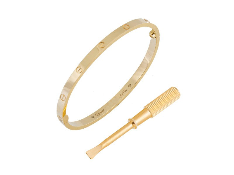Cartier Yellow Gold Love Bracelet, SM Size 16